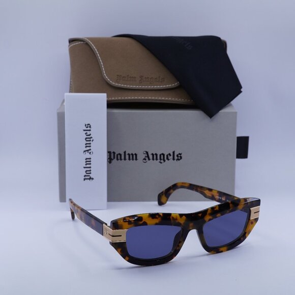 Palm Angels PERI10E CLAIRE 6045 Cat Eye Sunglasses - Havana/Blue - Picture 1 of 9
